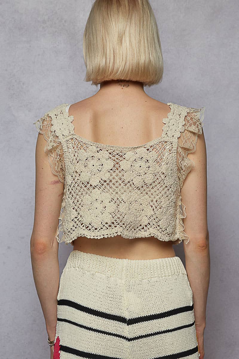 Maggie Mae's Crochet Cropped Tank Top