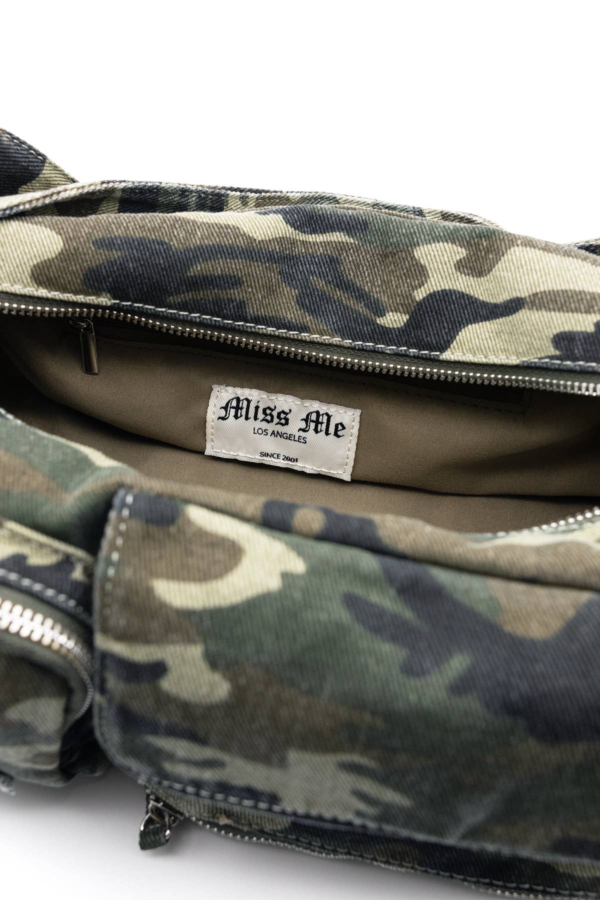 Miss Me Camo Cargo Shoulder Bag