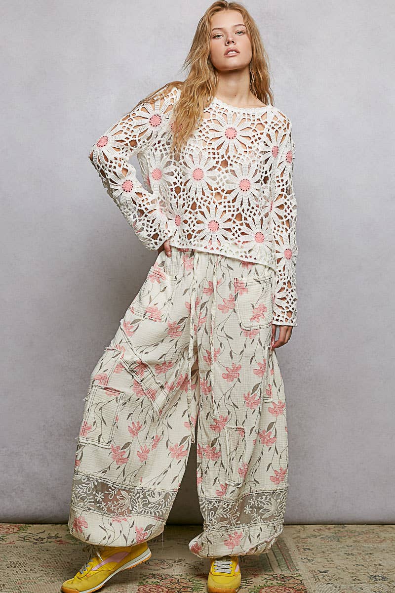 Daisy Mae Long Sleeve Crochet Top