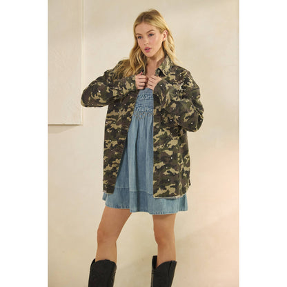 Rhinestone Denim Jacket