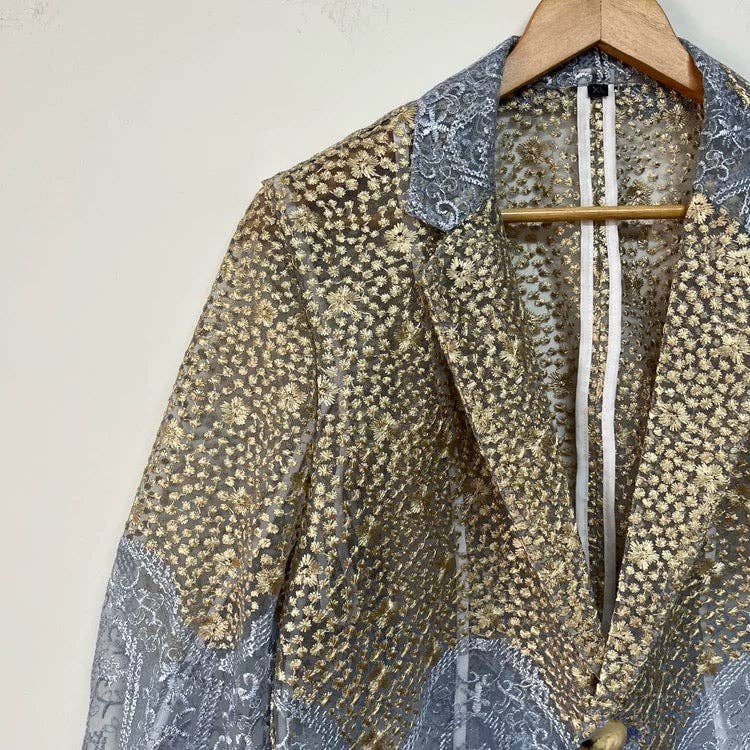 Golden Mist Sheer Blazer