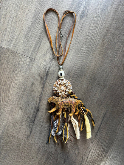 Safari Sunburst Leopard Necklace