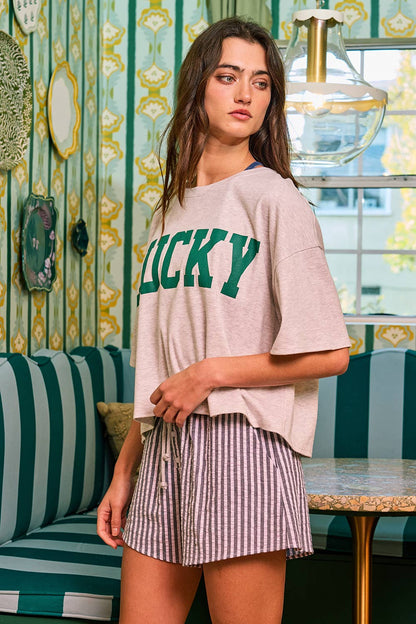 LUCKY Boxy Crop Top