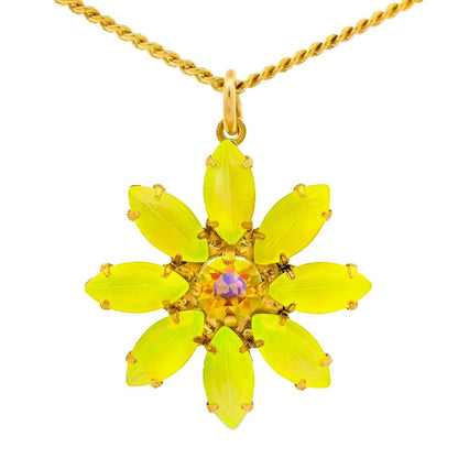 Mini Molly Daisy Necklace in Electric Yellow
