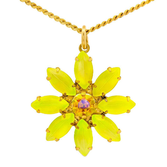 Mini Molly Daisy Necklace in Electric Yellow
