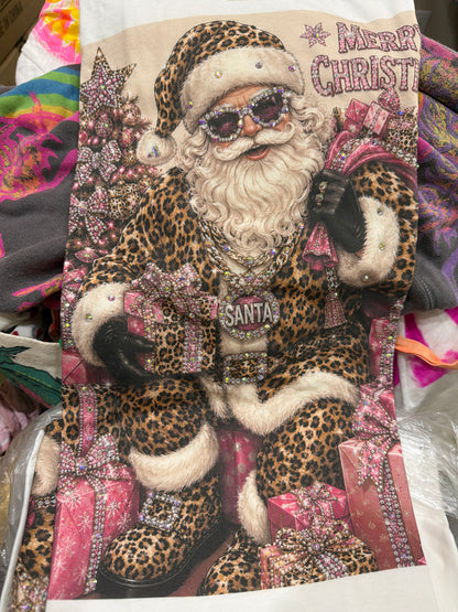 PRE ORDER Merry Christmas Cheetah Santa