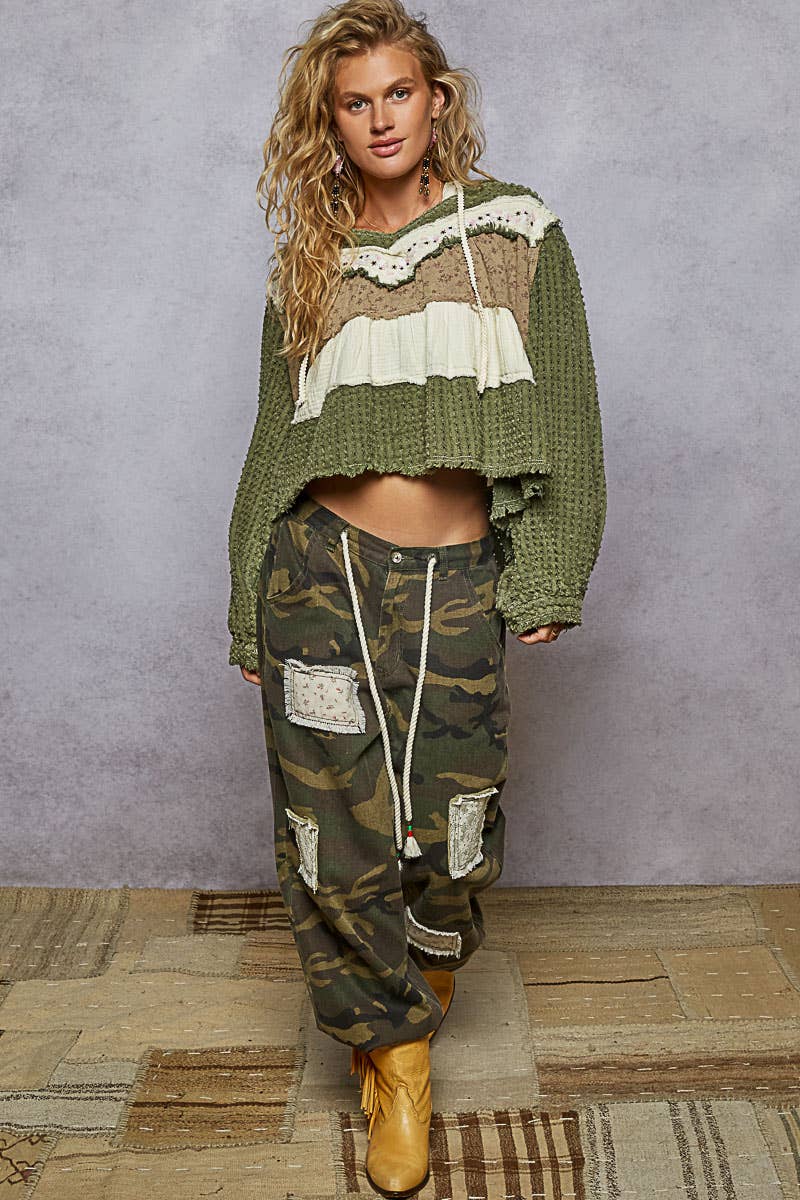 Boho Babe Tiered Babydoll Hooded Top