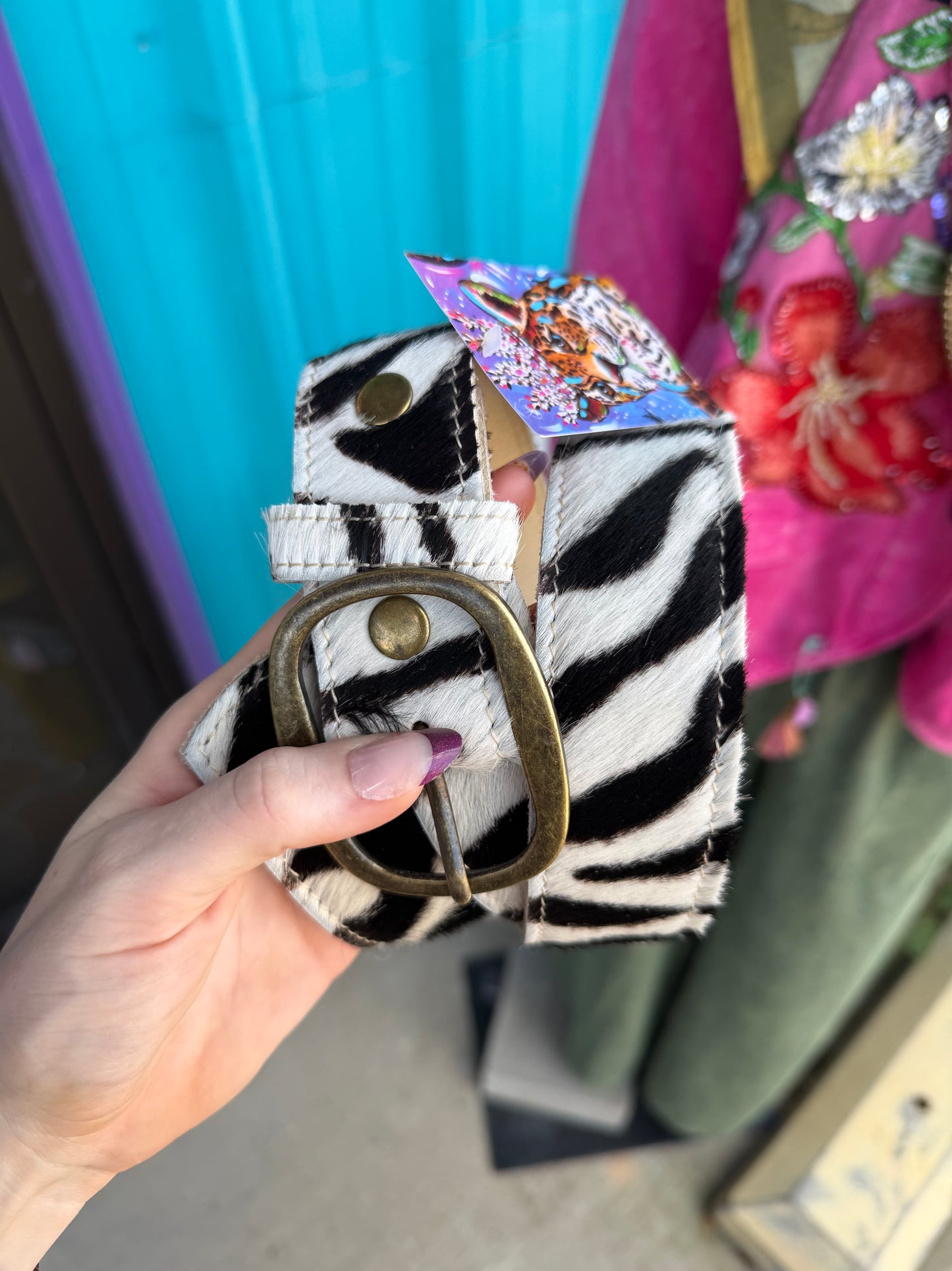 Always Misbehavin' Cowhide Belt