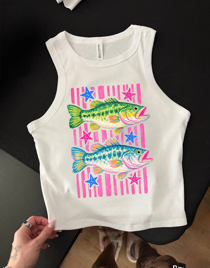 Preppy Fish Cropped Tank