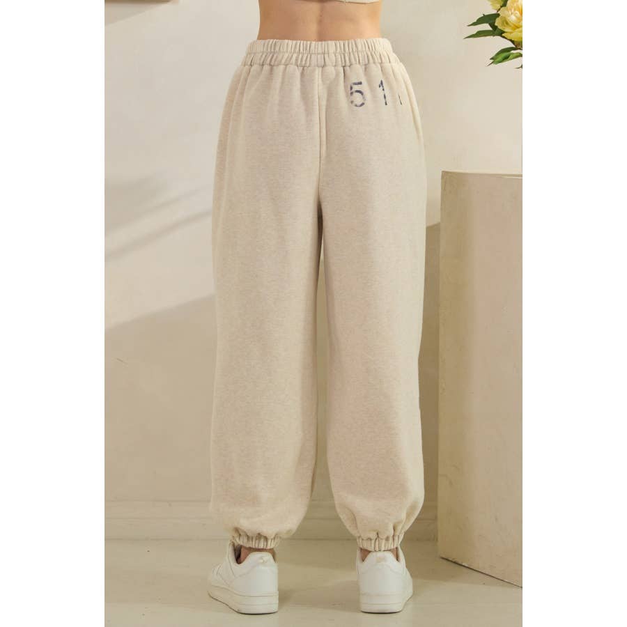 WASHED NUMBER PRINTED JOGGER SWEATPANTS