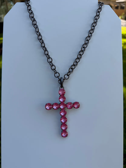 WETSTONE: Dahlia 3” Cross Necklace
