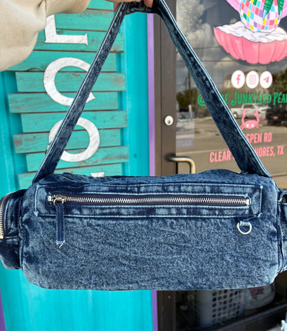 Miss Me Denim Cargo Shoulder Bag