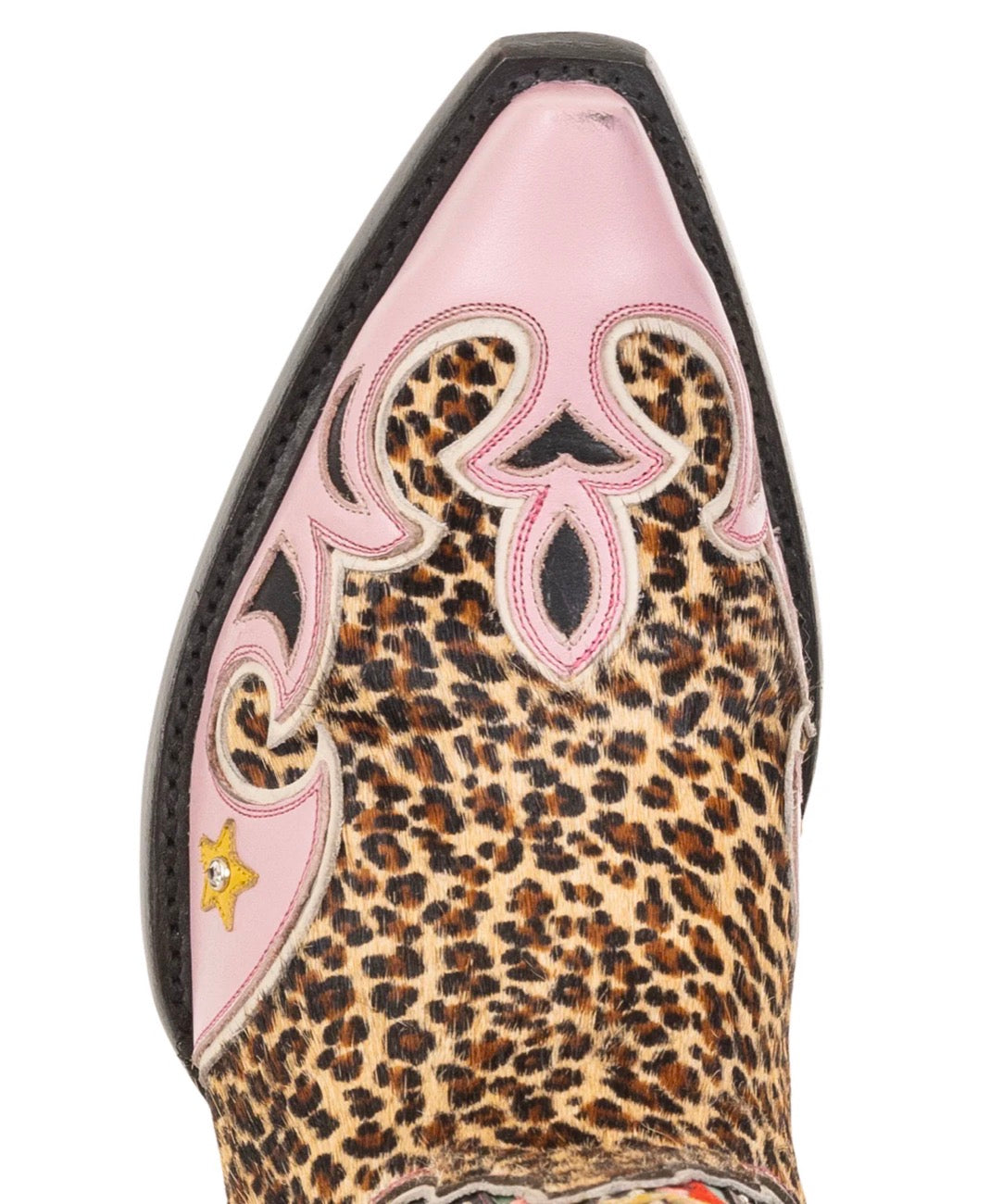 Double D Ranch x Old Gringo Best Western Animal Print Black & Pink Boots