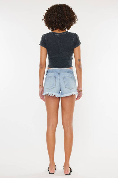 Light Wash Denim Shorts w Belt