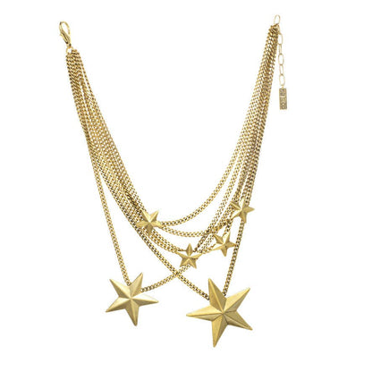 GOLD BRAZIL 6 STAR NECKLACE