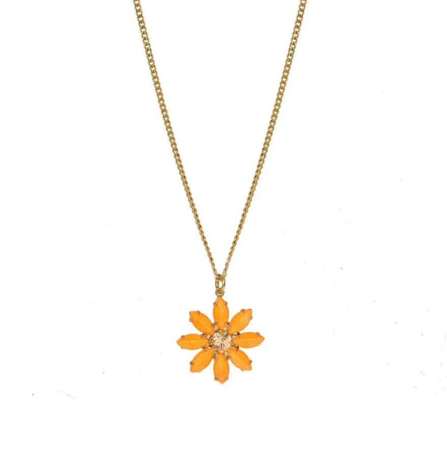 Mini Molly Daisy Necklace in Orange
