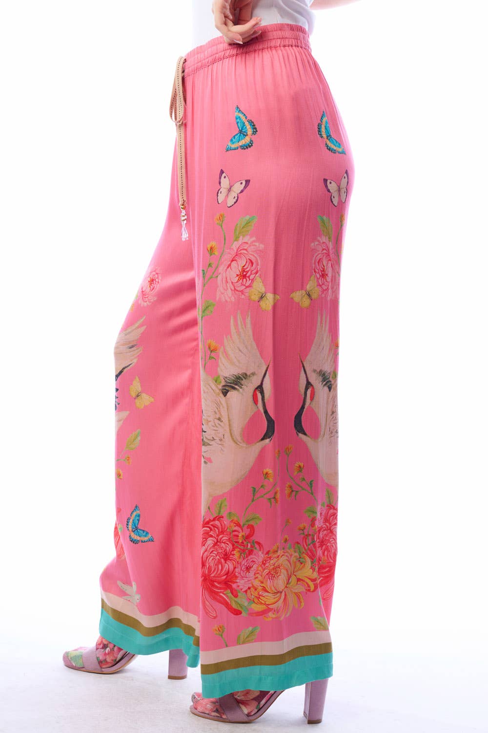 The Legend of the Crane Pants-Rose
