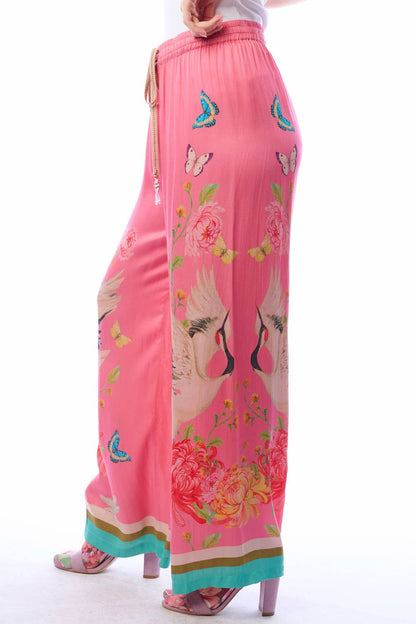 The Legend of the Crane Pants-Rose