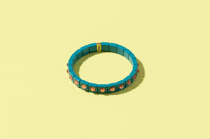Enamel Stretch Bracelet - Earth Tone Colors - Asst Styles