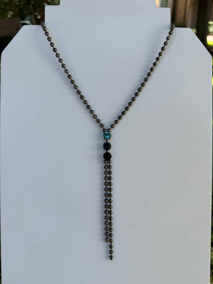 WETSTONE: Blue Mix Tadpole Necklace