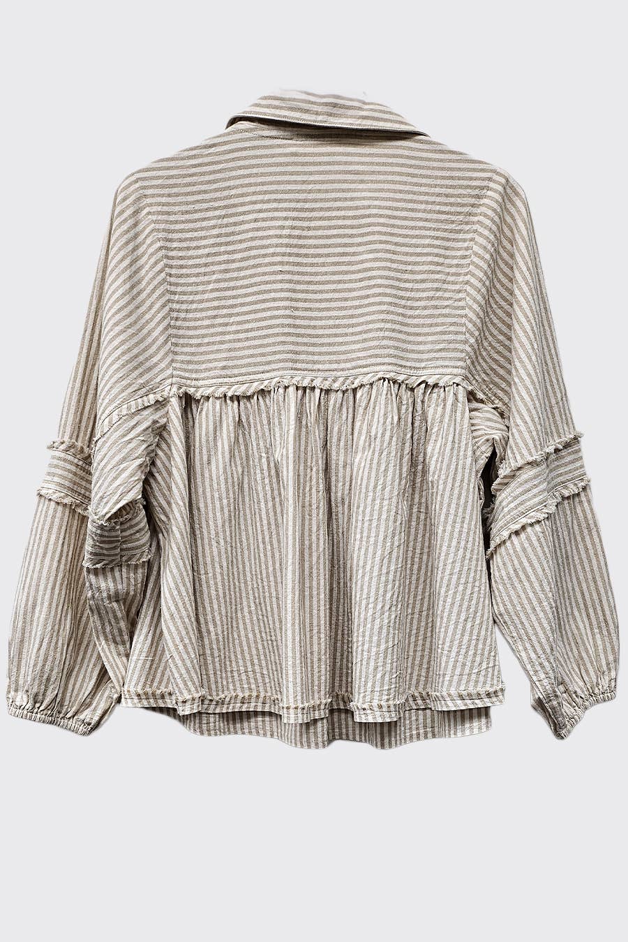 Striped Bubble Blouse Top