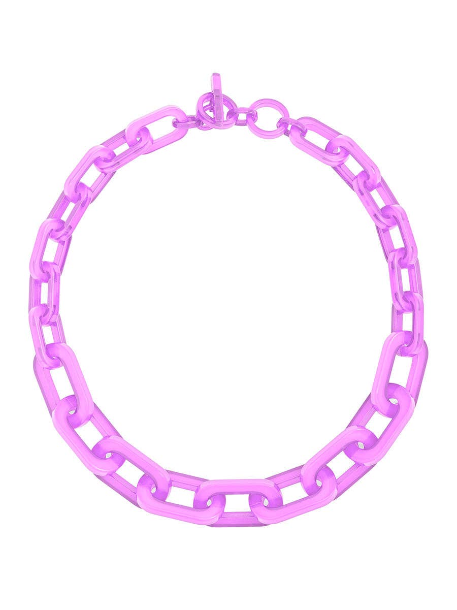 Colorful Resin Cable Link Collar Necklace