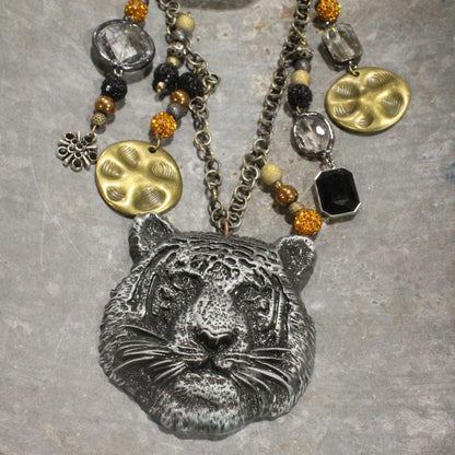 Tigers On The Prowl Charm'd Necklace
