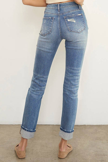 Distressed Girlfriend Skinny Jeans