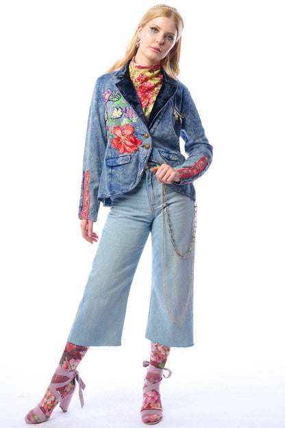 Colonel Jacket-Blue Wash | French Terry Jacket | Blazer