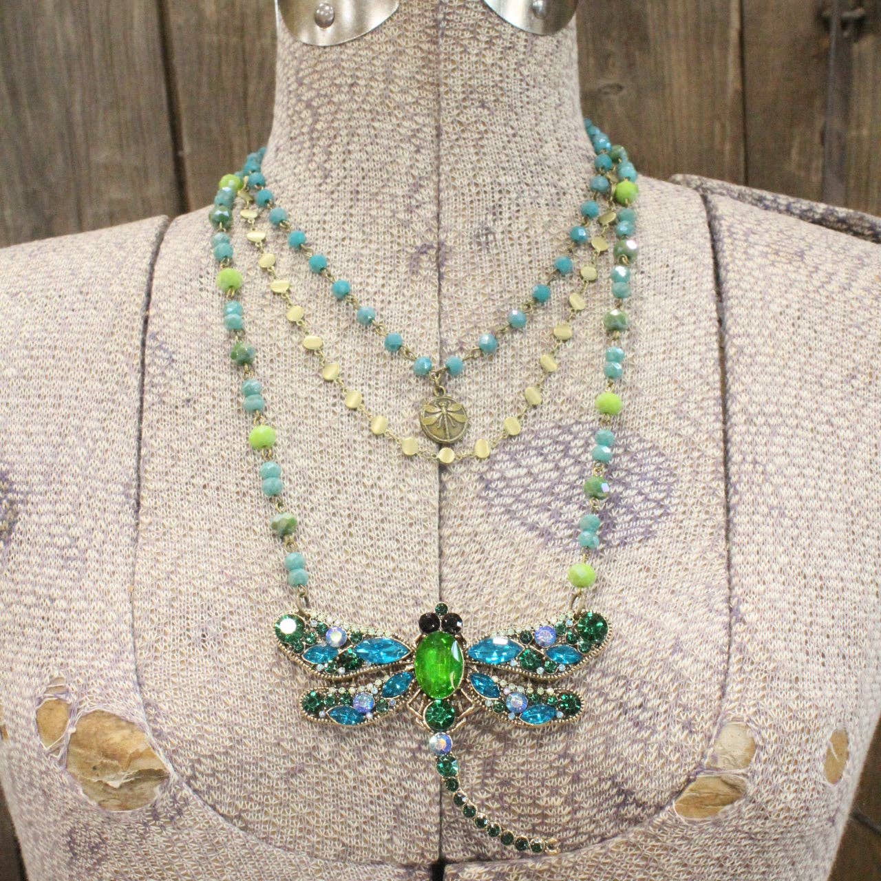 Dragonfly Layered Necklace