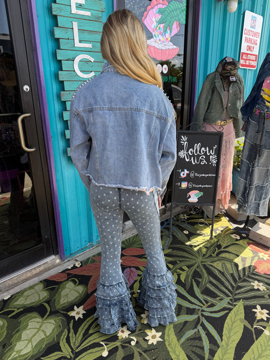 Blue Polka Dot Leggings