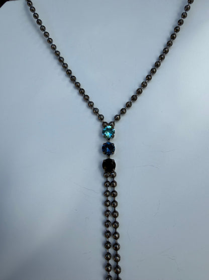 WETSTONE: Blue Mix Tadpole Necklace