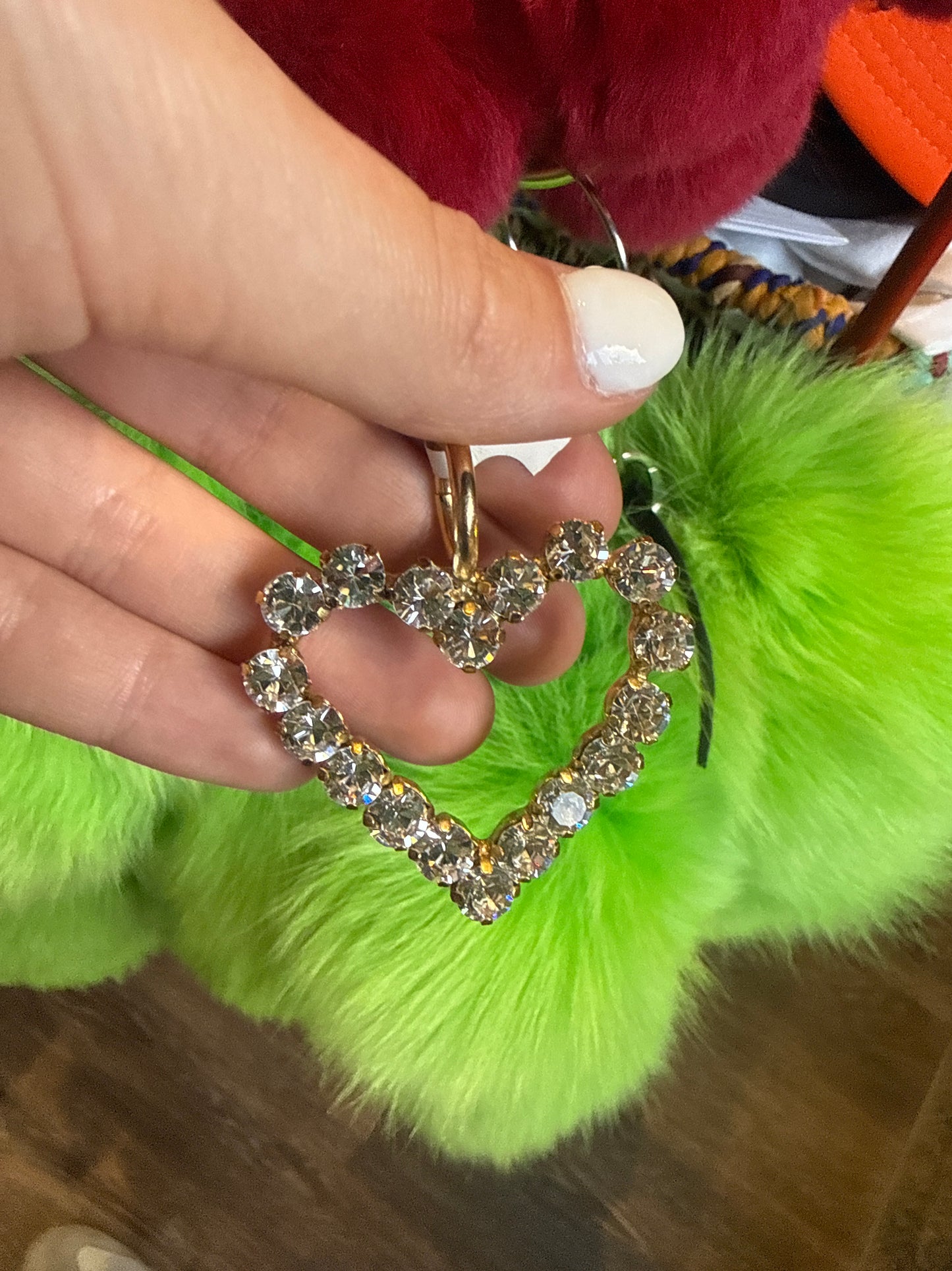 Clear Pop Heart pendant