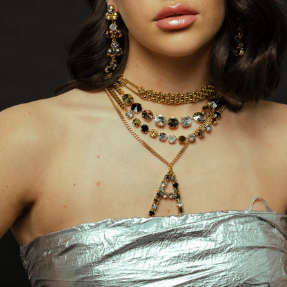 MONOGRAM NECKLACE IN COLORS IN METALLICS (ALPHABET)