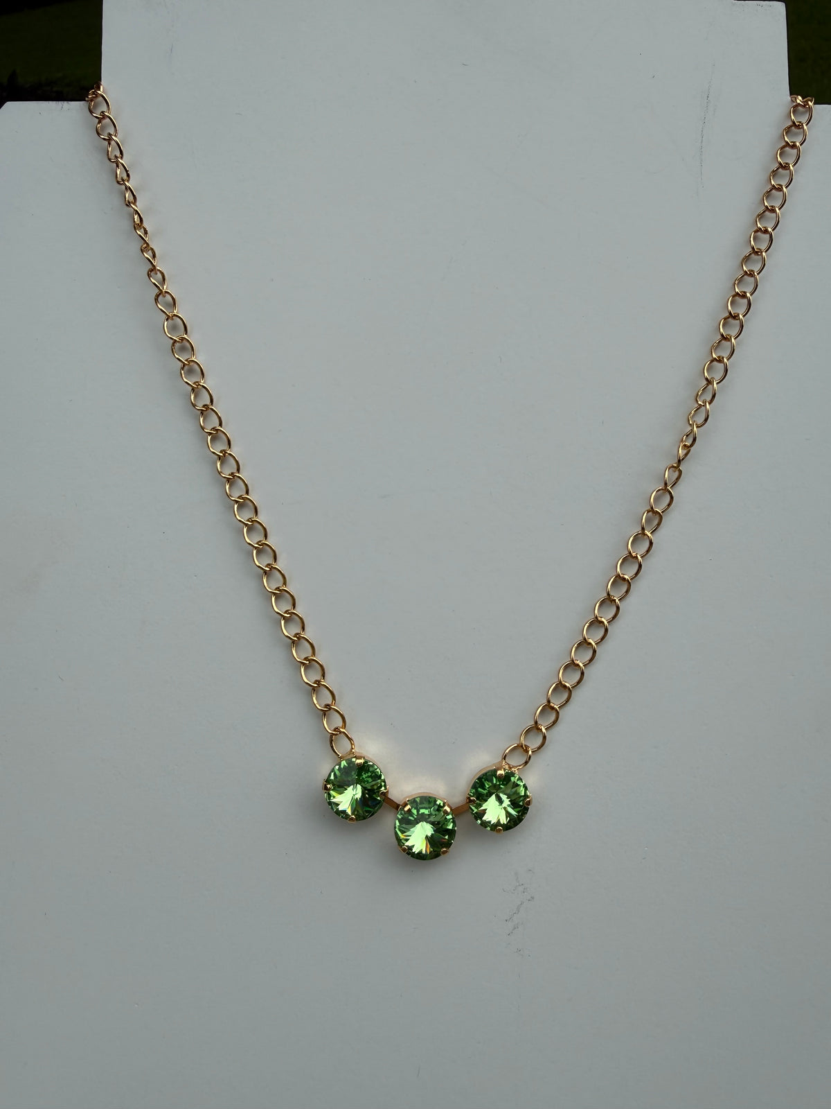 WETSTONE: Citrus Green Pond Pearls Necklace