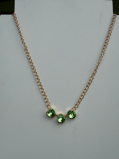 WETSTONE: Citrus Green Pond Pearls Necklace