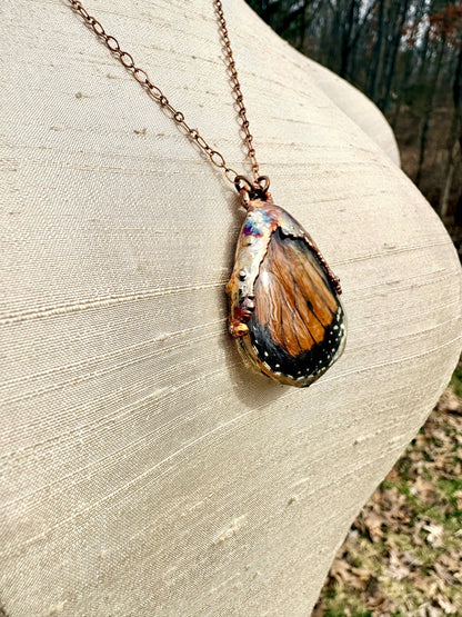 Monarch Butterfly Lower Wing Necklace
