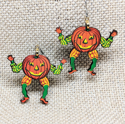 Pumpkin Vintage Halloween Earrings