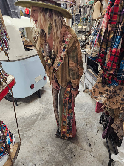 Bust Your Button Patchwork Pants