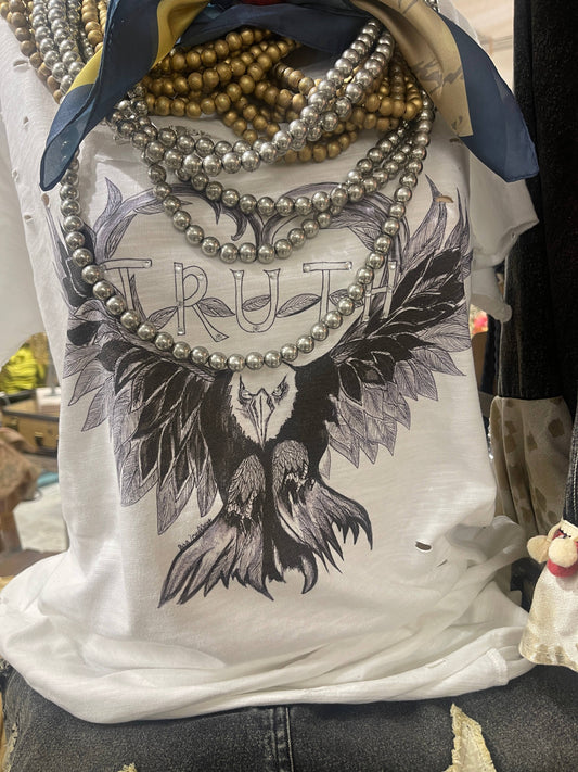 Truth and Eagle Tattered T-Shirt