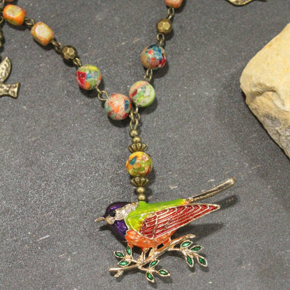 Song Bird Beauty Multi-color Necklace