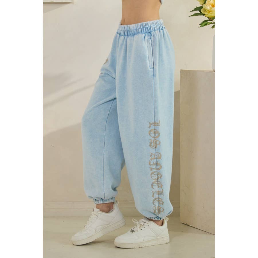 WASHED NUMBER PRINTED JOGGER SWEATPANTS