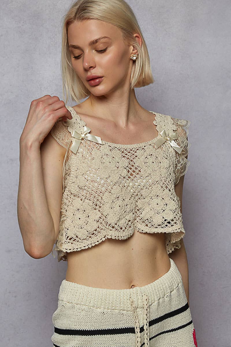 Maggie Mae's Crochet Cropped Tank Top