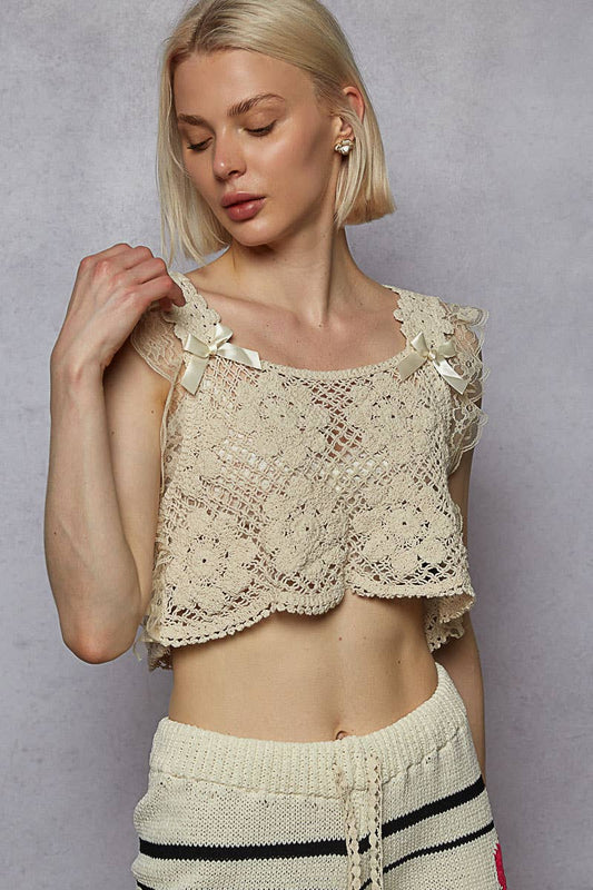 Maggie Mae's Crochet Cropped Tank Top