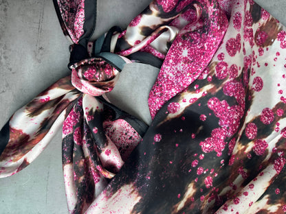 Glimmer Pink Pony Print Wild Rag