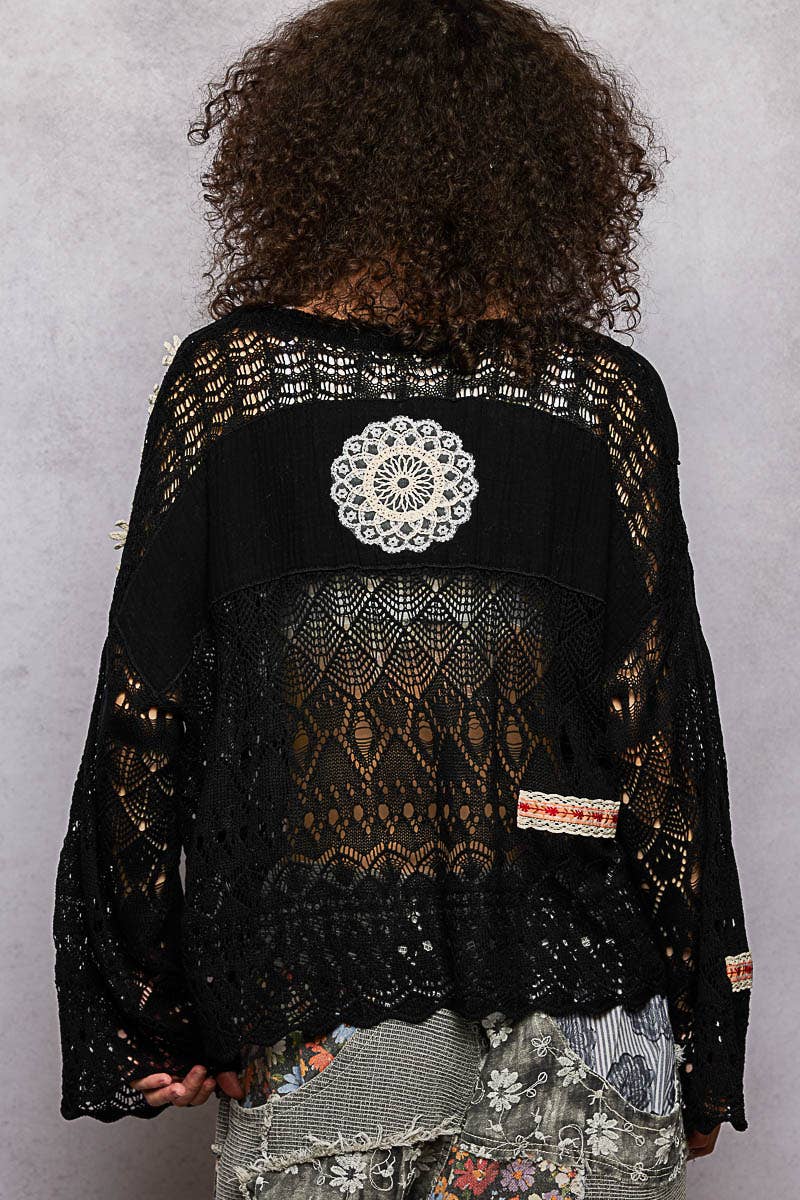 V-neck Long Sleeve Oversized Fit Summer Sweater Top