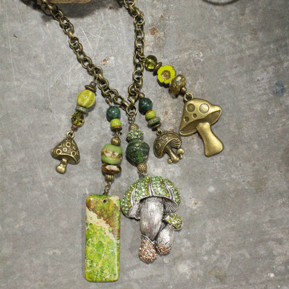Charmed With Loads Of Mushrooms Necklace