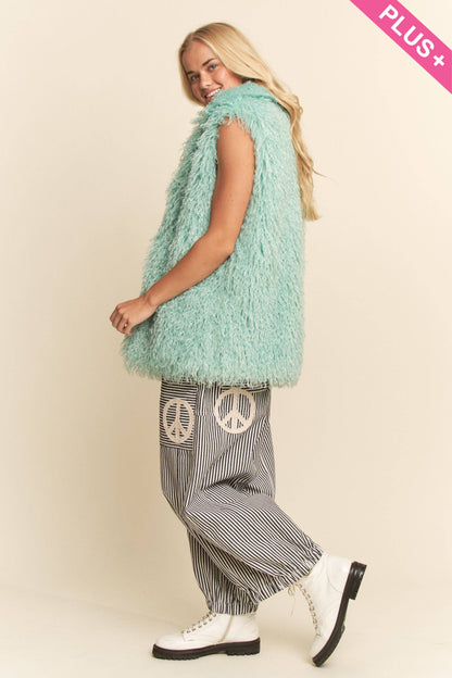 Shaggy Faux Fur Longline Vest