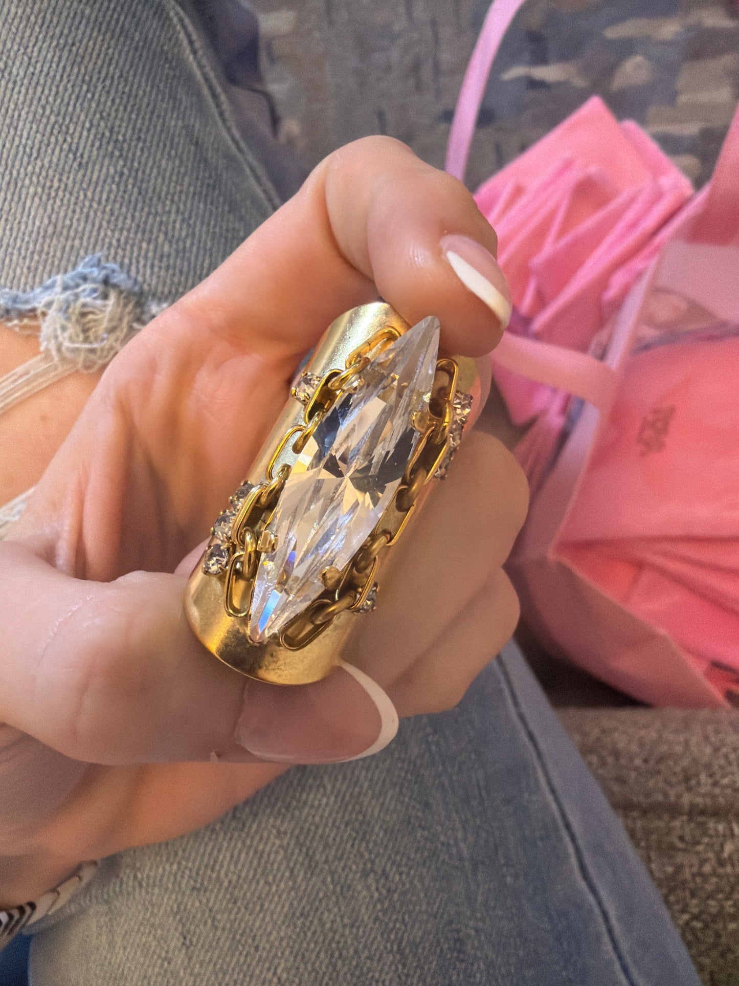 NAVI RING IN GOLD AND CLEAR