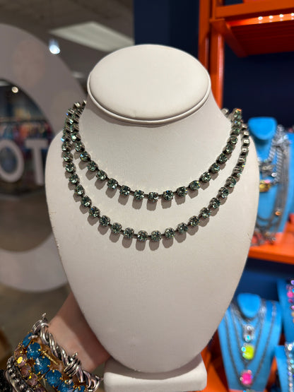 Silver aqua Sarina Necklace